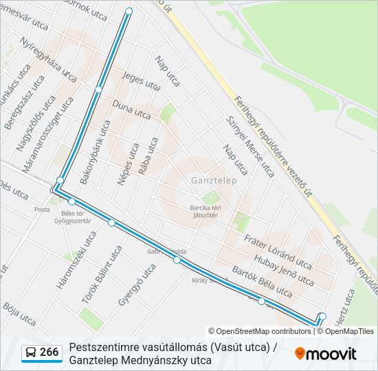 266 autóbusz Vonal Térkép