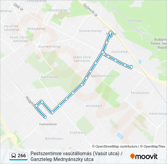 266 Bus Line Map