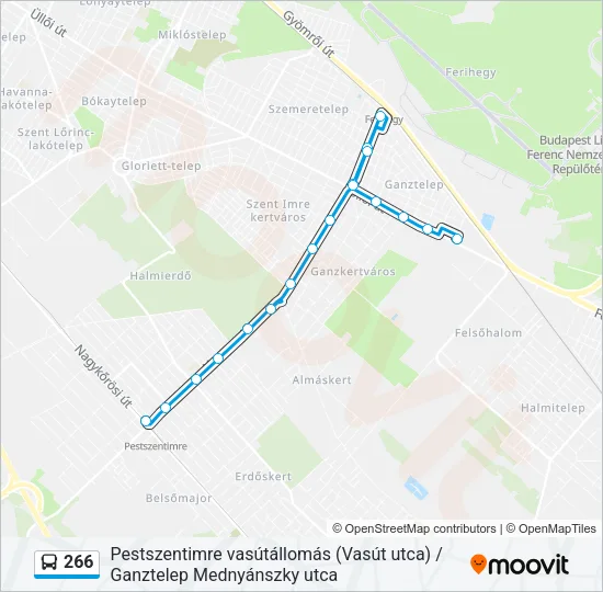 266 Bus Line Map
