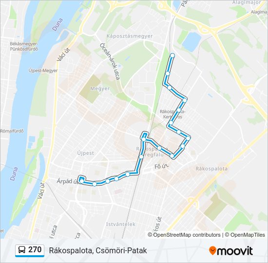 270 bus Line Map