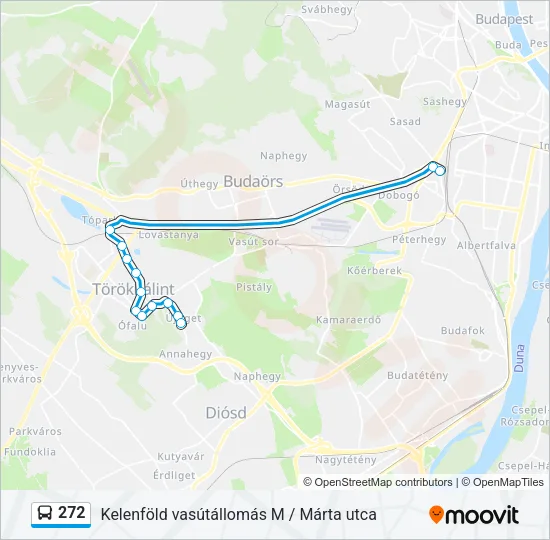272 Bus Line Map