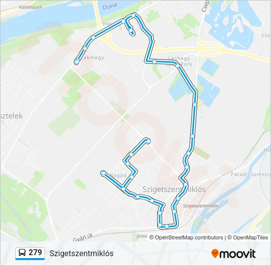 279 Bus Line Map