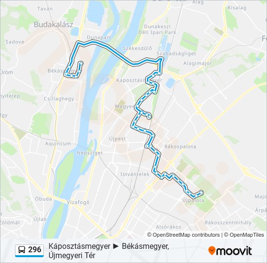 296 bus Line Map