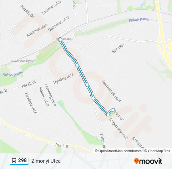 298 Bus Line Map