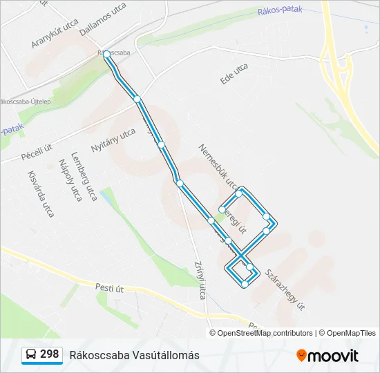 298 Bus Line Map