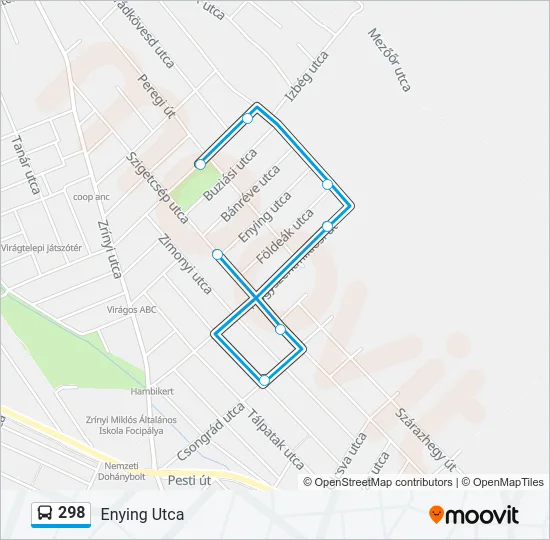298 Bus Line Map