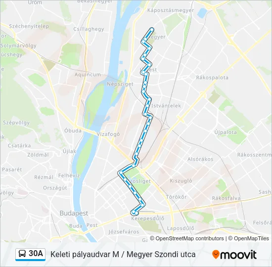 30A Bus Line Map