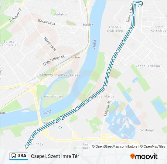 38A Bus Line Map
