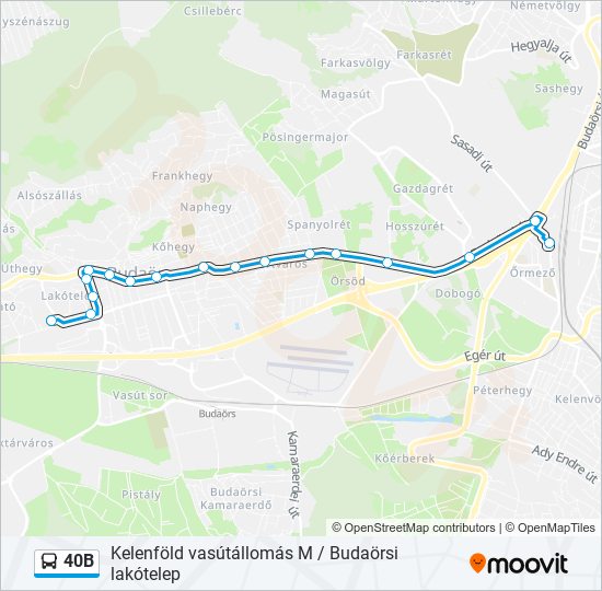 40B bus Line Map