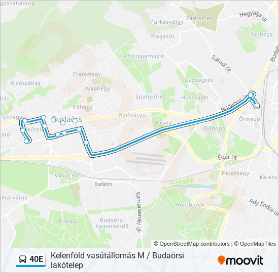 40E bus Line Map