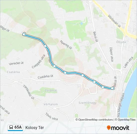 65A Bus Line Map