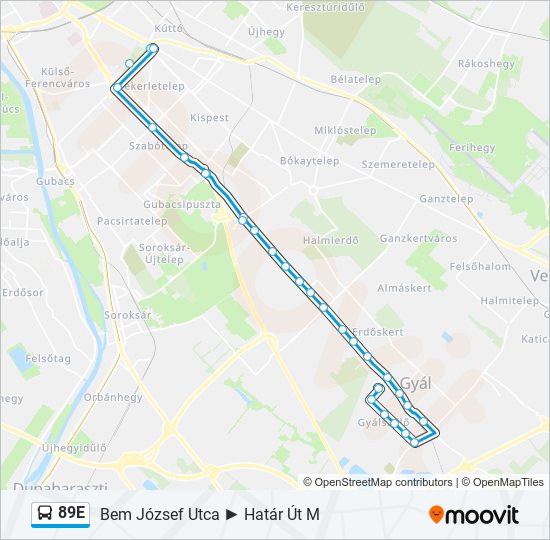 89E bus Line Map