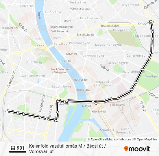 901 Bus Line Map