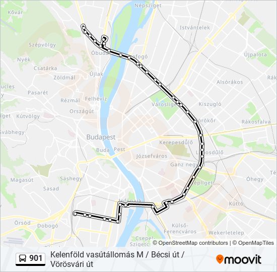 901 bus Line Map