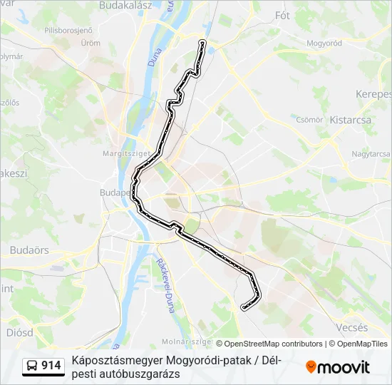 914 Bus Line Map