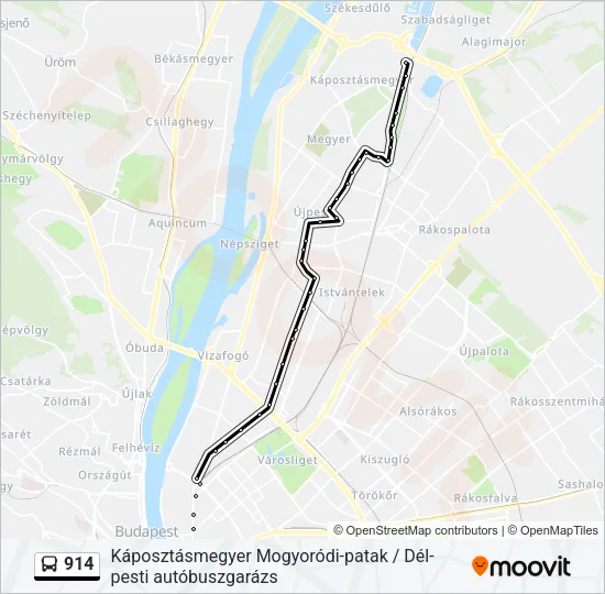 914 Bus Line Map