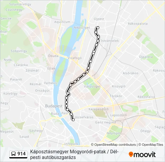914 Bus Line Map
