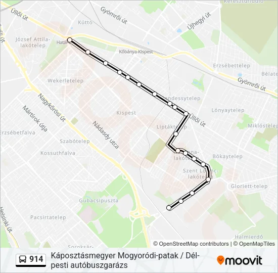 914 Bus Line Map