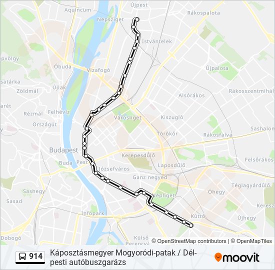 914 bus Line Map