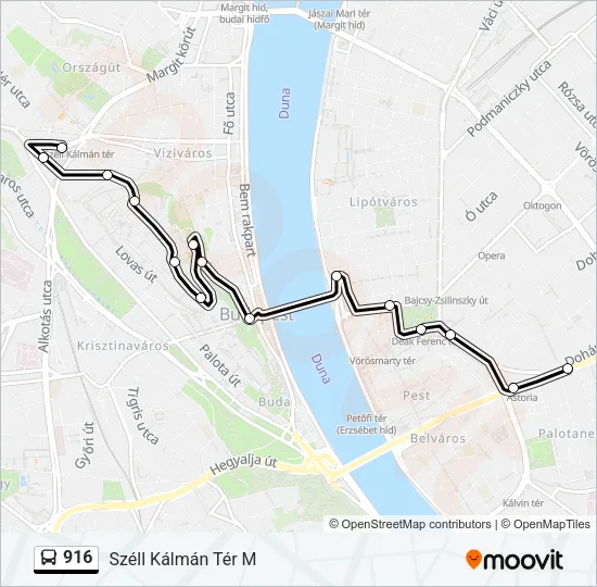 916 Bus Line Map