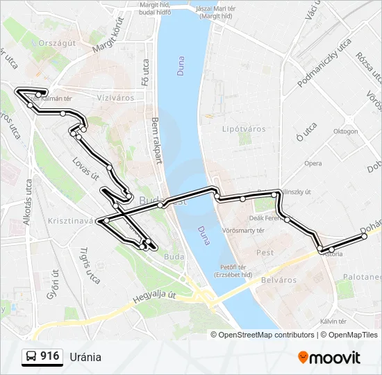 916 Bus Line Map