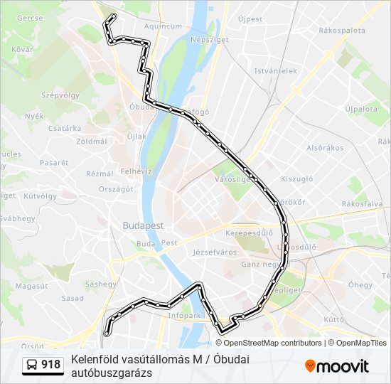 918 bus Line Map