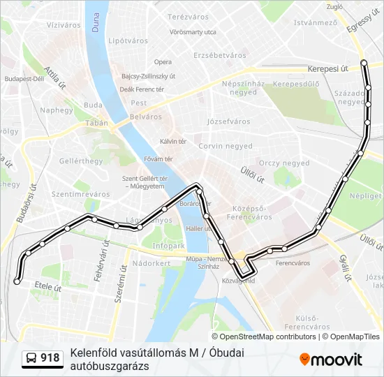 918 Bus Line Map