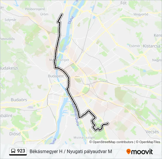 923 Bus Line Map