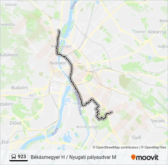 923 Bus Line Map