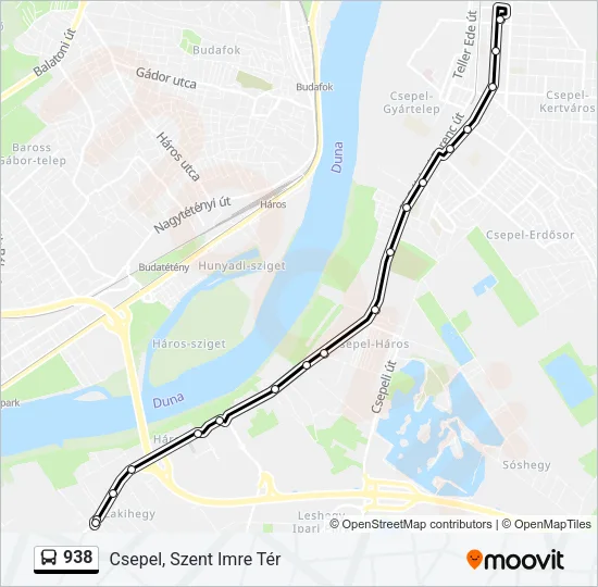 938 Bus Line Map