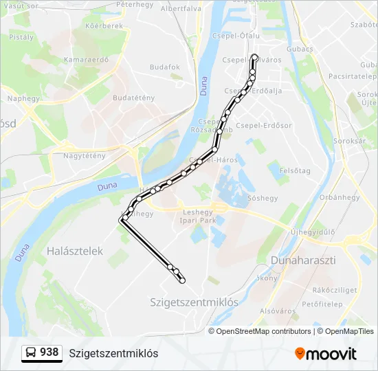 938 Bus Line Map