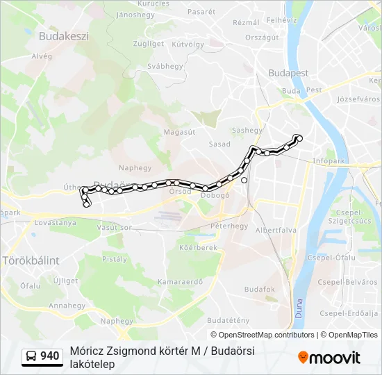 940 Bus Line Map