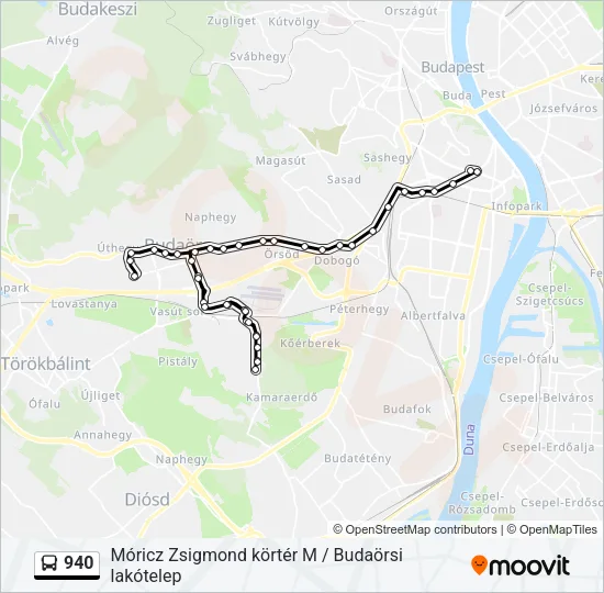 940 Bus Line Map
