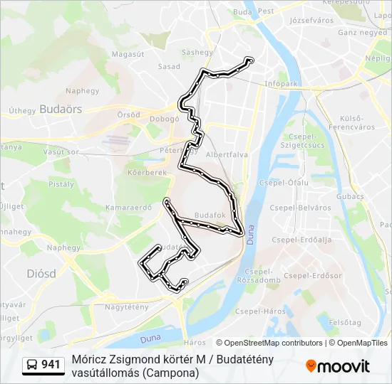 941 Bus Line Map