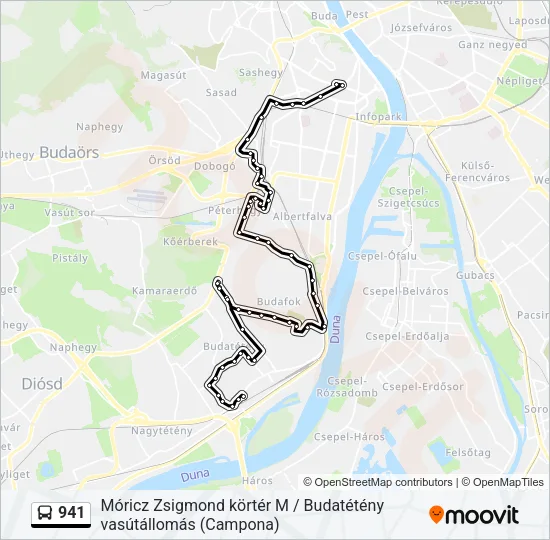 941 Bus Line Map