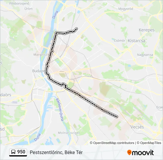 950 Bus Line Map