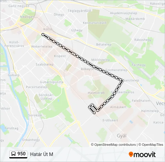950 Bus Line Map