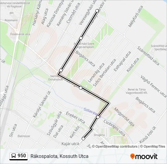 950 Bus Line Map