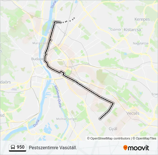 950 Bus Line Map