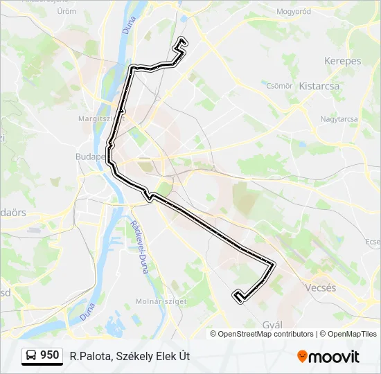 950 Bus Line Map