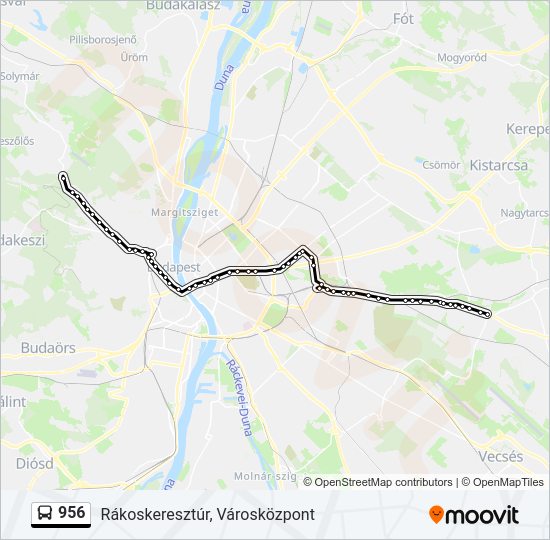 956 bus Line Map