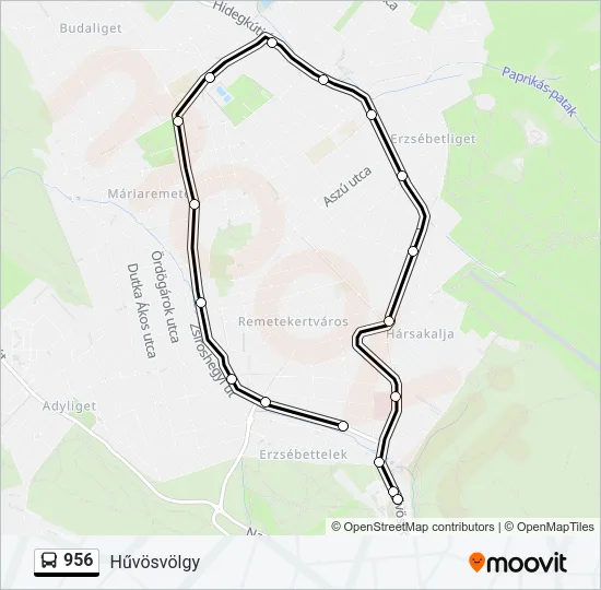 956 Bus Line Map