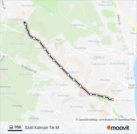 956 bus Line Map