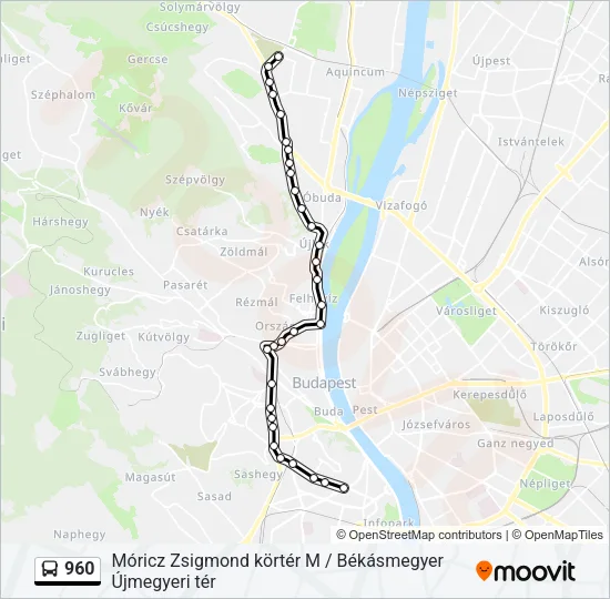 960 Bus Line Map