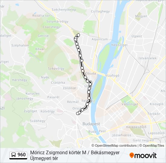 960 bus Line Map