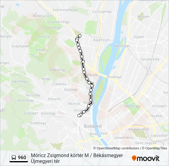 960 Bus Line Map