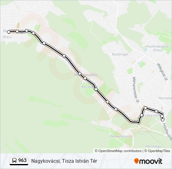 963 bus Line Map