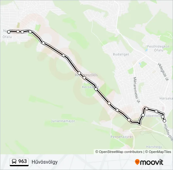 963 Bus Line Map