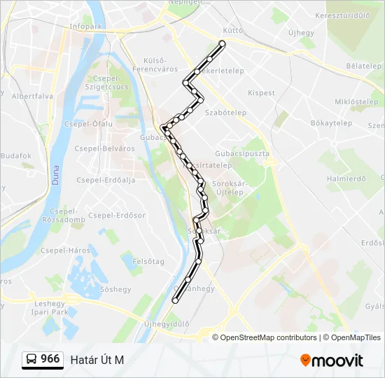 966 Bus Line Map