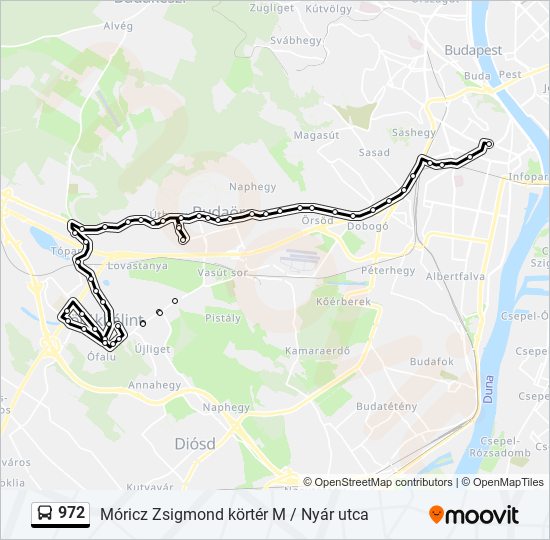 972 bus Line Map